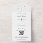 Fijne foto-bruiloft QR-code RSVP All In One Uitnodiging (Binnen)