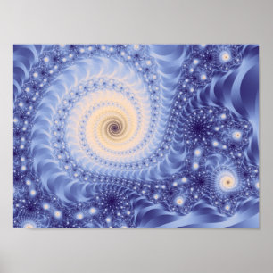 Fijne Fractal Psychedelische Starstorm van Trippy Poster