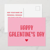 Fijne Galentijnsdag! Schattigee Typografie Vriende Briefkaart (Voorkant / Achterkant)