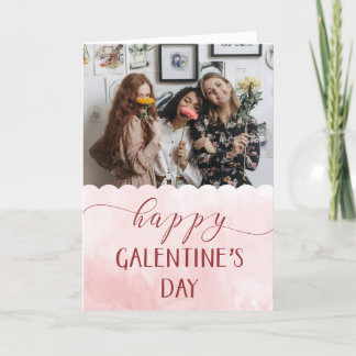 Fijne Galentine's Day aangepaste foto Feestdagen Kaart