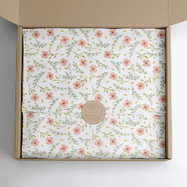 Fijne gebloemde waterverf pastel patroon tissuepapier