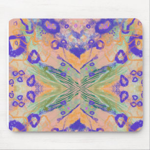 Fijne gekleurde spiegelmuis met afbeelding muismat