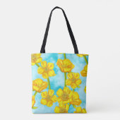 Fijne gele boterkoekjes op wolken draagtas (Achterkant)