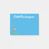 Fijne giraf met vlindervlieger cartoon post-it® notes (Voorkant)