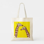 Fijne Giraffes op Geel Tote Bag (Achterkant)