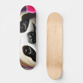 Fijne gleuf met bloemen skateboard (Voorkant)