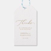 Fijne Gold Calligrafie Hartelijk dank Cadeaulabel (Voorkant)