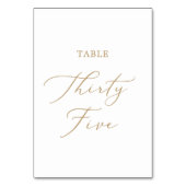 Fijne Gold Calligrafie Tabel 35 Kaart (Achterkant)