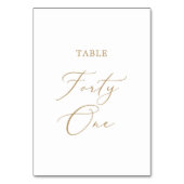 Fijne Gold Calligraphy Table 41 Kaart (Achterkant)