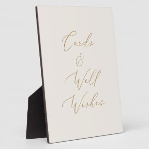 Fijne Gold en Cream Kaarten en Well Wishes Fotoplaat