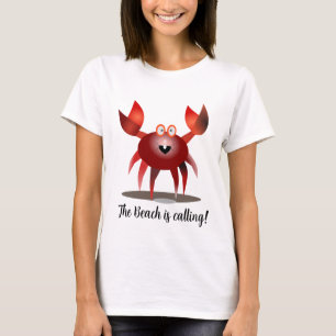 Fijne, grappige rode krab t-shirt