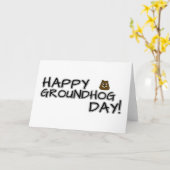 Fijne Groundhog Dag! Kaart (Gele Bloem)