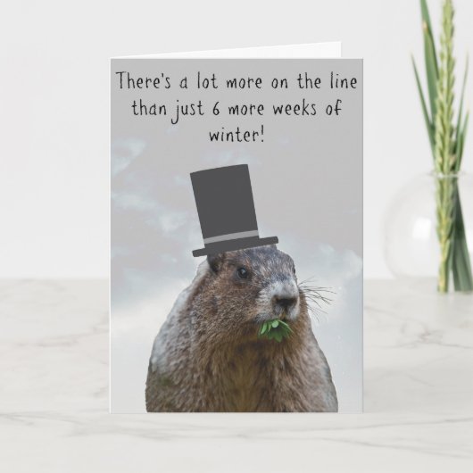 Fijne Groundhog Dag! Kaart (Voorkant)