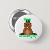 Fijne Groundhog Dag! Ronde Button 5,7 Cm (Voorkant /achterkant)