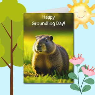 Fijne Groundhog Dag   Schaduwen of zon Kaart