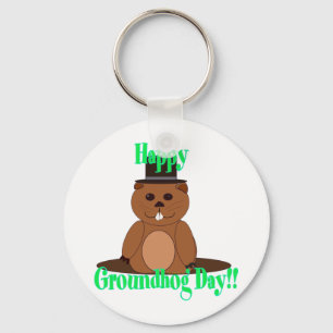 Fijne Groundhog Dag! Sleutelhanger