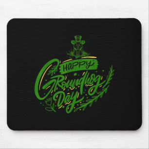 Fijne Groundhog Day Calligrafie Groundhog-liefhebb Muismat