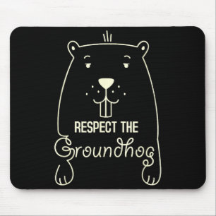 Fijne Groundhog Day Grappig Respecteer De Groundho Muismat