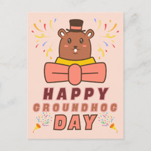 Fijne Groundhog Day - Groundhog Day-viering Briefkaart