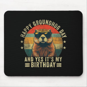 Fijne Groundhog Day Verjaardag Cool Groundhog Muismat