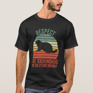 Fijne Groundhog Day Verjaardag Cool Groundhog T-shirt