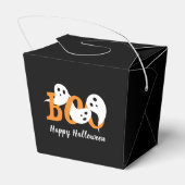 Fijne Halloween Boo Geesten Zwarte Favorieten Doos Bedankdoosjes (Achterkant)