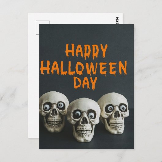 "Fijne Halloween dag" Briefkaart (Voorkant / Achterkant)
