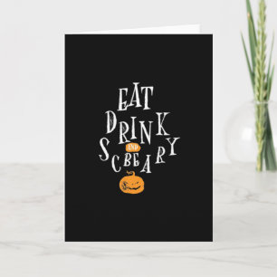 Fijne Halloween Eet Drink En Wees Eng Trendy Kaart