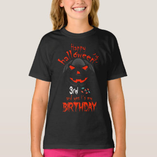 Fijne Halloween en ja, het is mijn 3e verjaardag T-shirt