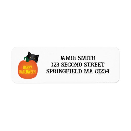 Fijne Halloween Etiket (Voorkant)