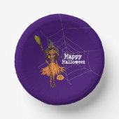 Fijne Halloween feestje schattig meisje kinder Papieren Kommen (Voorkant)