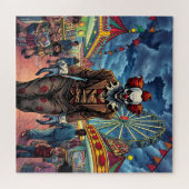 Fijne Halloween | griezelige clown Legpuzzel (Horizontaal)