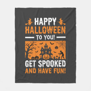 Fijne Halloween Griezelige Geestenhuis Quote Fleece Deken