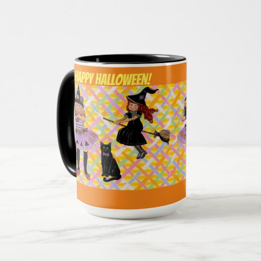 Fijne Halloween! Heksen Mok! Mok (Voorkant links)