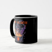 Fijne Halloween! Heksen schedel Mok (Voorkant links)