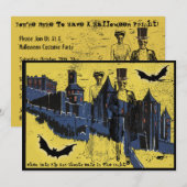 Fijne Halloween-huwelijk Spooky Ghost Bride & Brui Kaart (Voorkant / Achterkant)