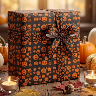 Fijne Halloween Jack O Lantern Illustratieve Kunst Lint
