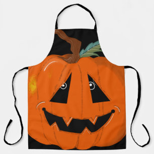 Fijne Halloween Jack O Lantern Illustratieve Kunst Schort