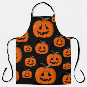 Fijne Halloween Jack O Lantern Illustratieve Kunst Schort