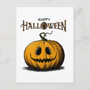 Fijne Halloween Jack O'Lantern Volwassene Oranje T Briefkaart