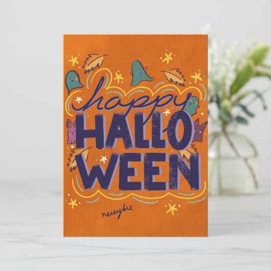 Fijne Halloween Kaart (Staand voorkant)