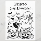 Fijne Halloween | kleurplaat (Voorkant)