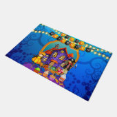 Fijne Halloween kostuum kinder feestviering Deurmat (Schuin)