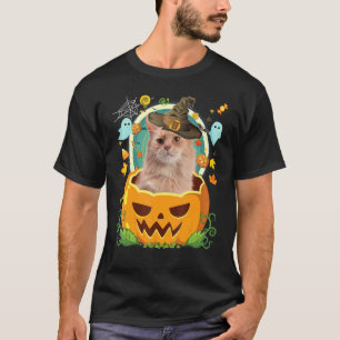 Fijne Halloween Pompoen Somalische Kat Heks Cute H T-shirt