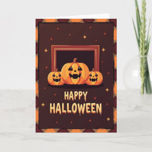 Fijne Halloween Pompoenen Kaart