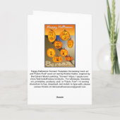 Fijne Halloween schreeuw! Pompoenen schreeuwen Kaart (Achterkant)