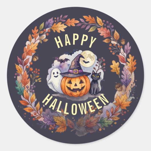 Fijne Halloween sticker (Voorkant)