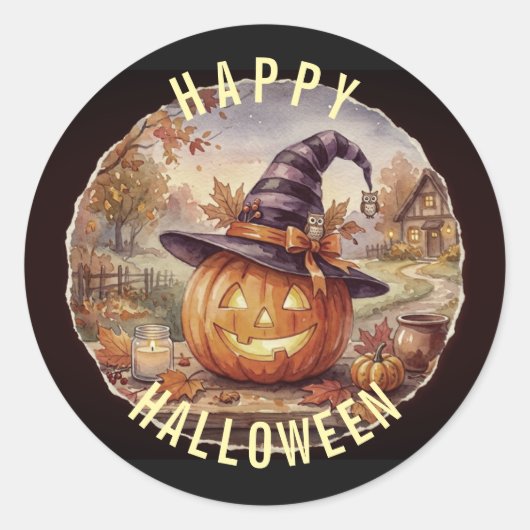 Fijne Halloween Sticker (Voorkant)