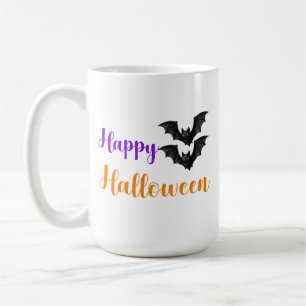 Fijne Halloween-tekst vleermuizen voor kinderfeest Koffiemok