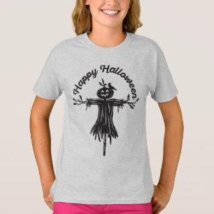 Fijne Halloween Trick or treat Black Scarecrow T-shirt